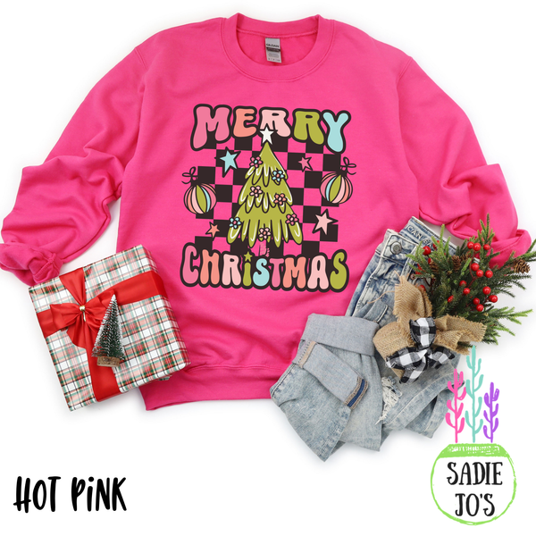 Checkered Merry Christmas Sweatshirt