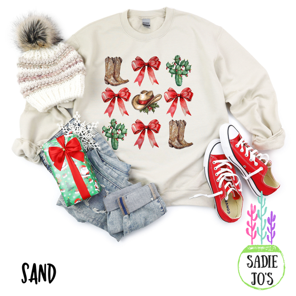 Boots, Bows and Cactus Sweatshirt