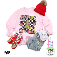 Checkered Merry Christmas Sweatshirt