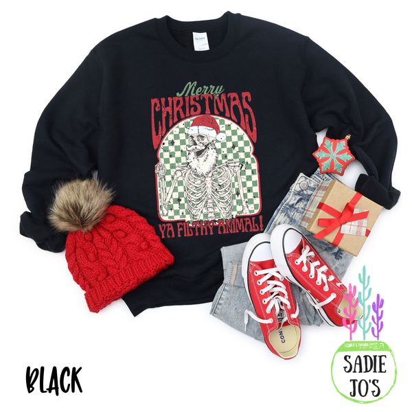Merry Christmas Ya Filthy Animal Sweatshirt
