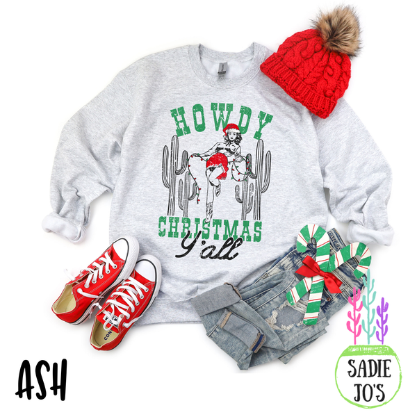 Howdy Christmas Pinup Sweatshirt