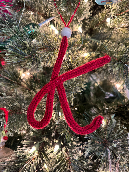 K-Hand knit letters-letter K