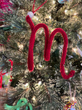 M-Hand knit letters-letter M