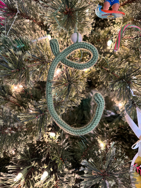 C-Hand knit letters-letter C